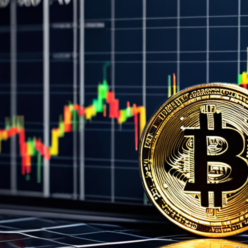 **Image of Bitcoin's fluctuating price chart.** (Focus: Illustrate volatility for Turkish investors)