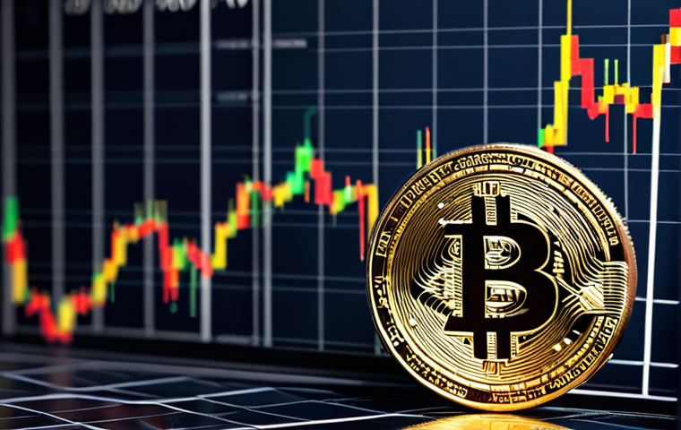 **Image of Bitcoin's fluctuating price chart.** (Focus: Illustrate volatility for Turkish investors)